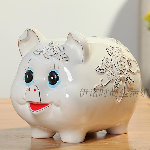 large ceramic piggy bank