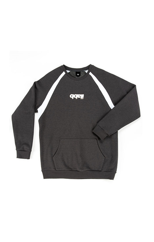 crew neck sweatshirt with kangaroo pocket