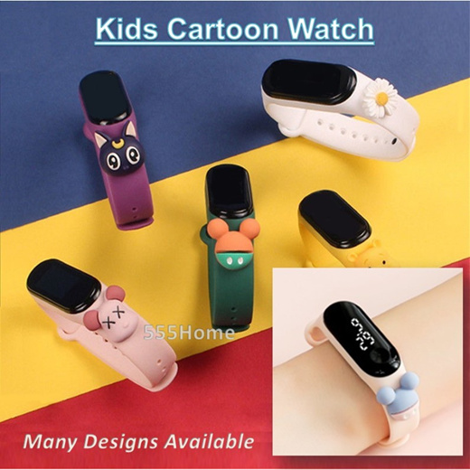 Qoo10 - Kids Cartoon Watch   Digital Led Smart Watch   School Children 