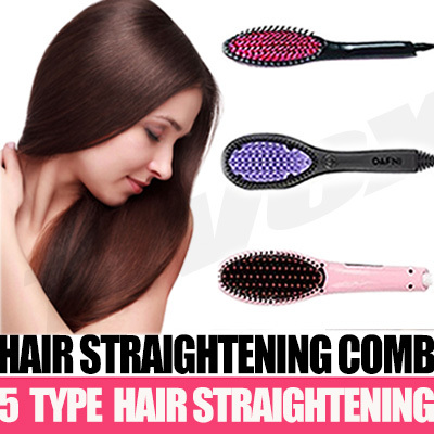 Qoo10 Hair Straightening Comb Iron Straightening Brush Hair