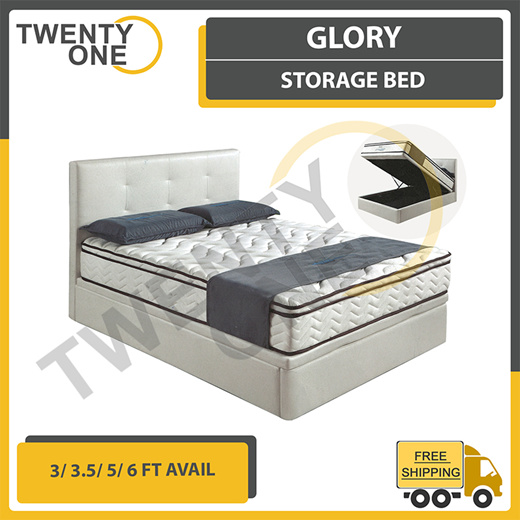 Quube Queen Size Glory Storage Bed, King Size Storage Bed Frame Singapore