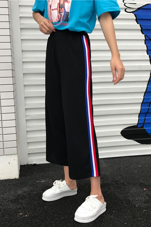 korean striped pants