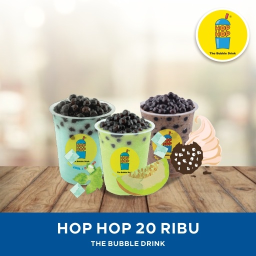 [DRINK] Hop Hop Bubble Drink/ Value E-Voucher/ 20K Deals for only Rp9.500 instead of Rp20.213