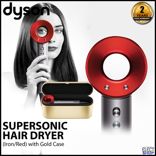 Dyson supersonic hair outlet dryer iron red