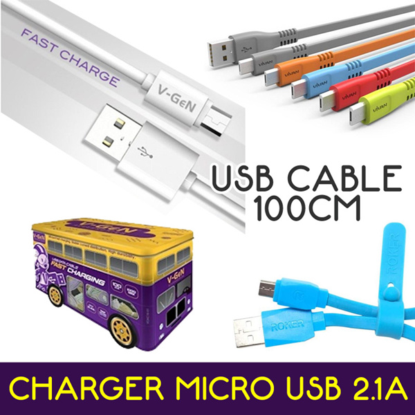 TERMURAH! Kabel Data Charger Micro USB 2.1A
