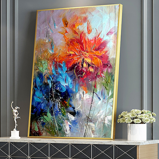 abstract flower oil painting