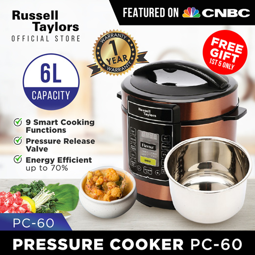 Qoo10 Russell Taylors Electric Pressure Cooker PC 60 6L