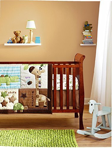 Qoo10 Cute Safari Neutral Baby Boy 8 Pieces Nursery Crib Bedding