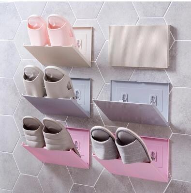 Qoo10 Plastic Wall Mounted Shoe Rack Space Saving Wall Shoe Rack Home Simple Furniture Deco