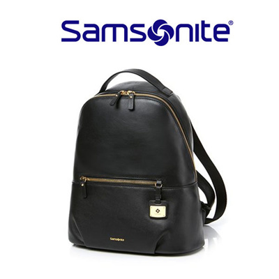 samsonite black leather backpack