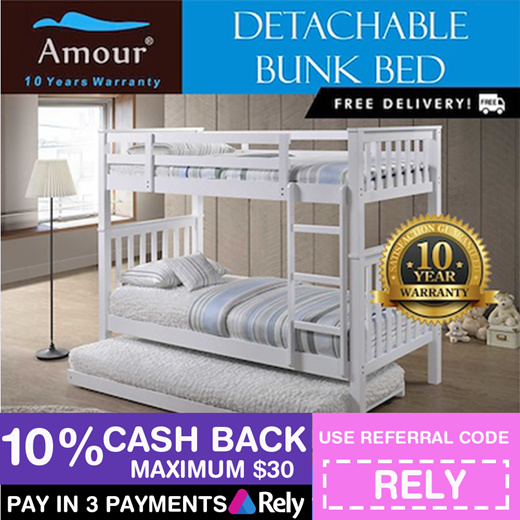 double bunk bed with pull out