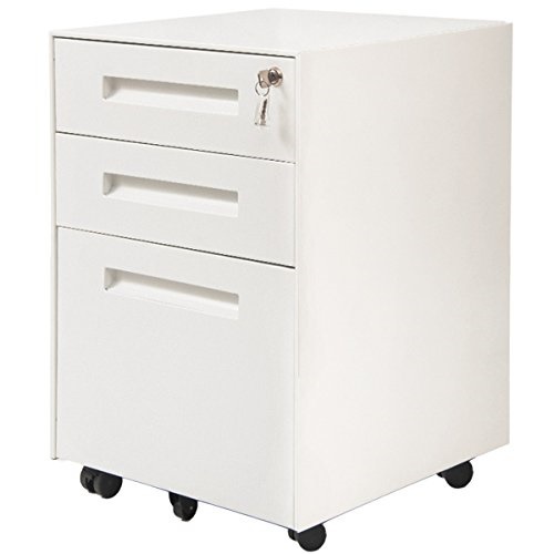 Qoo10 Modernluxe 3 Drawer Metal Mobile File Cabinet With Lock Fully Assemble Furniture Deco