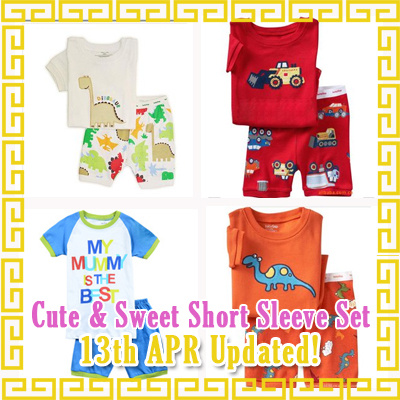 Children Top Bottom Short Sleeve Set T shirt shorts Tee Boys Girls Kids Clothes outdoor cartoon Deals for only S$32.9 instead of S$32.9