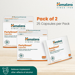 Himalaya Party Smart 25 capsules 2 packs (total 50 capsules)