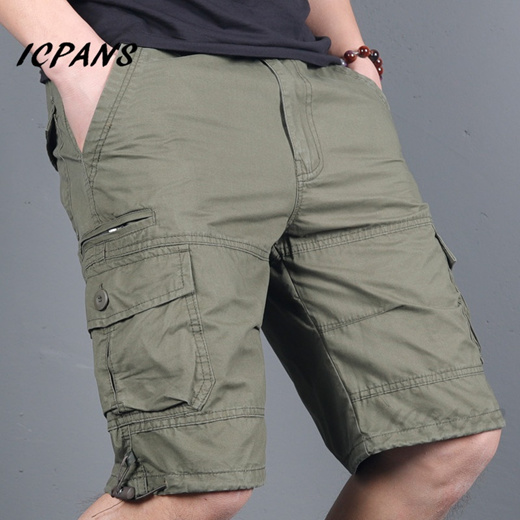 cargo pants shorts zipper