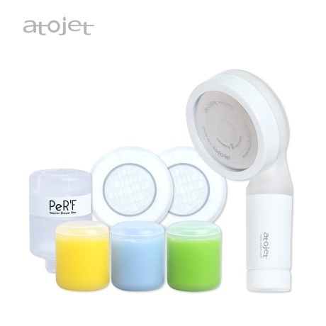 Atojet travel shower + 1 head filter pack + 1 mini vitamin C filter box set