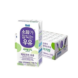 매일 소화가 잘 되는 우유 저지방2% 190ml x 24팩 _ 특가