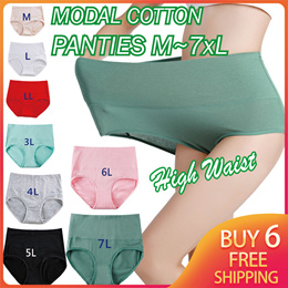 Cheap Women's Briefs Mid Waist Cozy Solid Bow Women Cotton Panties Underwear  for Women Plus Size 2xl 3xl 4xl 6 pcs/lot