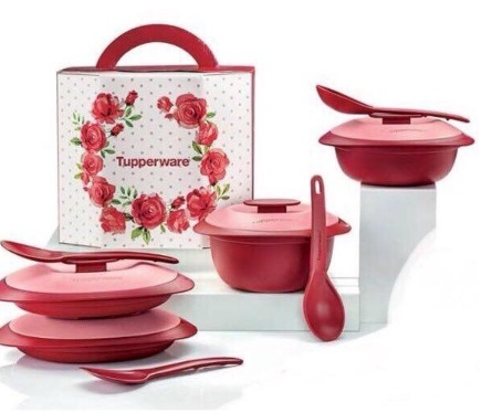 Tupperware Petit Royal Red Serving Set 