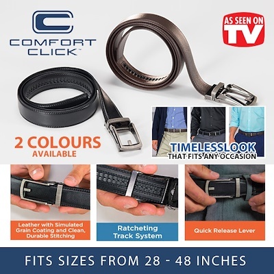 Comfort Click Belt: Adjustable Leather Belt