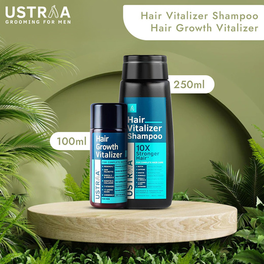 Qoo10 - Ustraa Hair Vitalizer Kit (Hair Vitalizer Shampoo - 250ml and Hair  Gro... : Cosmetics