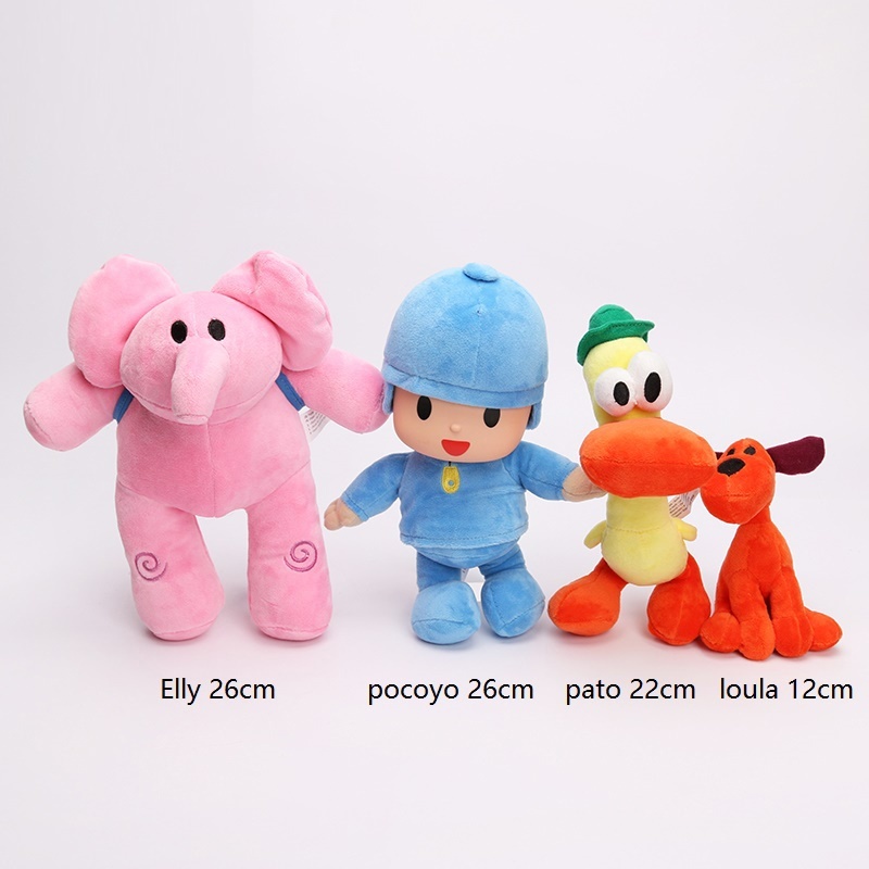 Qoo10 4pcs lot 12 26cm Full Set POCOYO Cartoon Stuffed Animals