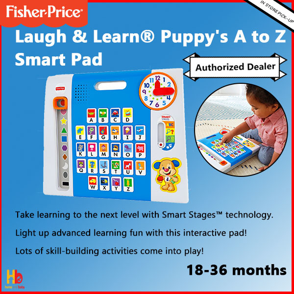 fisher price laugh and learn puppy's a to z smart pad