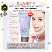 New Klarity LaserTox CC Miracle White Lotion 30ML x 100ML x O2MUD Mask x Nano Eye Treatment