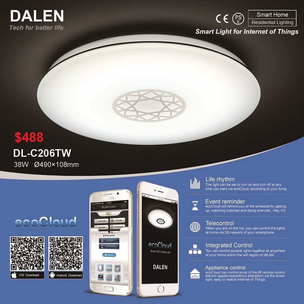 Qoo10 Dalen Intelligent Smart Led Lighting Dl C6tw Ecocloud Series Small Appliances