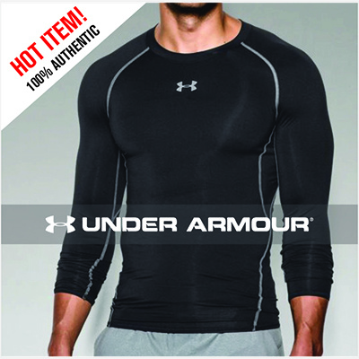 Carbon Heather/Metallic Silver Under Armour Womens UA CG Mock Long-Sleeve Shirt Small 