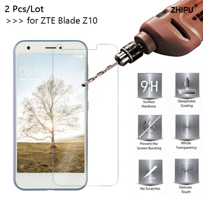 No Retail Package Mobile Phone Screen Protector Film JIN-US 50 PCS for ZTE Nubia Z7 Max 0.26mm 9H Surface Hardness 2.5D Explosion-Proof Tempered Glass Film 
