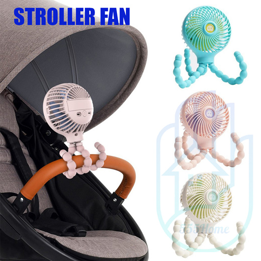 [SG] Octopus Stroller Fan / Portable Mini USB Fan Handheld Fan / Flexible Tripod Fix Baby Pram Car
