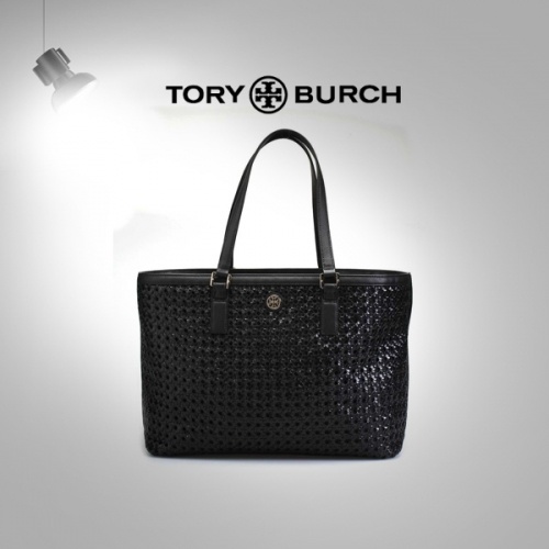 Qoo10 - Tory Burch Women Robinson Basket Weave Leather Tote Bag 11149835  Black : Bag & Wallet