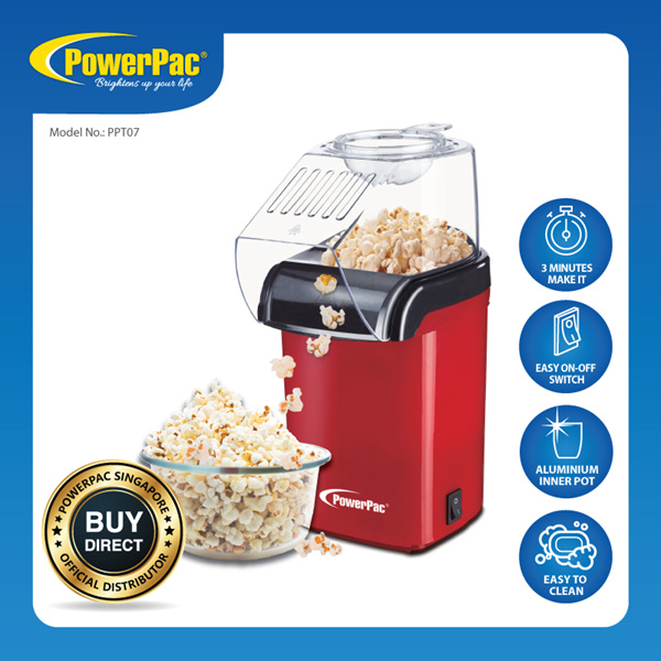 PowerPac Electric Hot Air Popcorn Maker Corn Popper Machine Deals for only S$39.9 instead of S$39.9