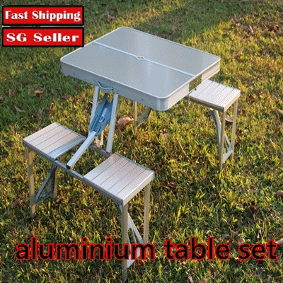 aluminium foldable table with chairs