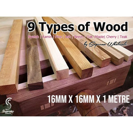 Qoo10 - 16mm x 16mm x 1 metre | Solid Timber Wood Plank Wooden Strips ...