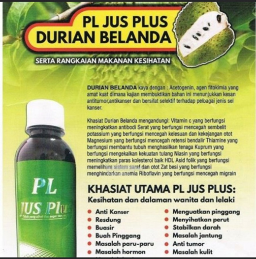 Quube Pl Jus Plus Soursop Health Medical