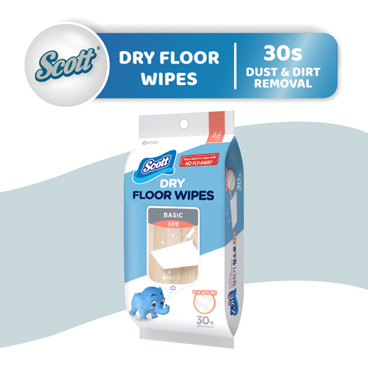 [[Bundle of 3]] Scott Dry Floor Wipes (30 sheets)  Total get 3x30s