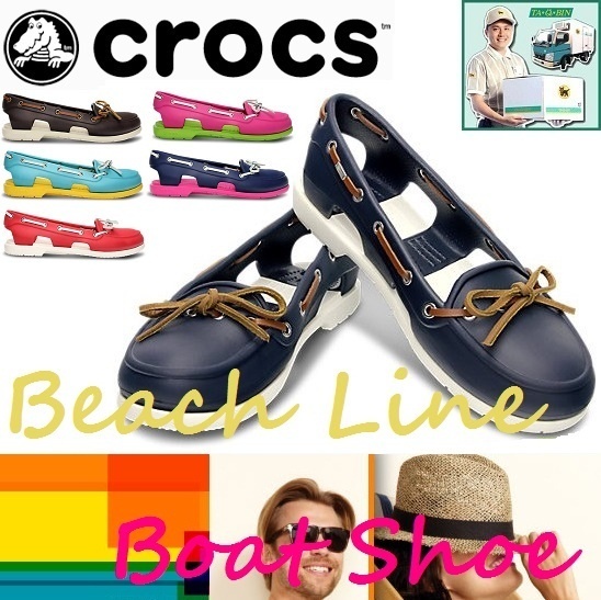 crocs beach line boat shoes