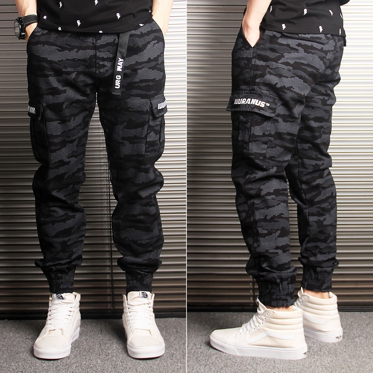 jogger pants sneakers