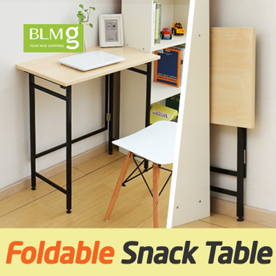 Qoo10 Slim Foldable Snack Table 80cm Compact Desk Student Desk
