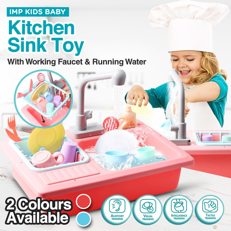 toy kitchen sink with running water