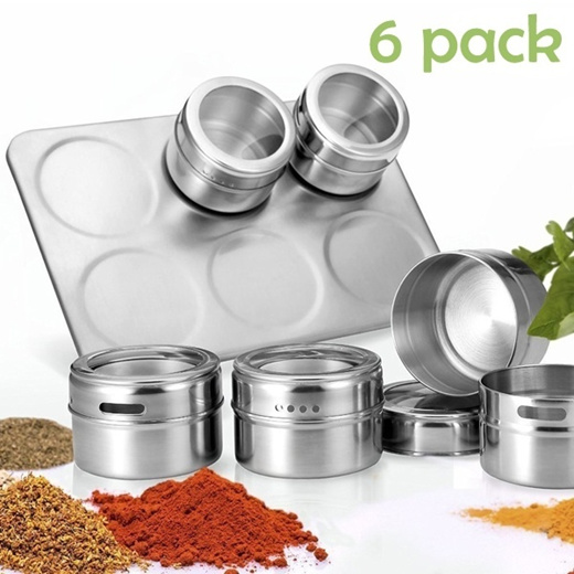 steel spice jars