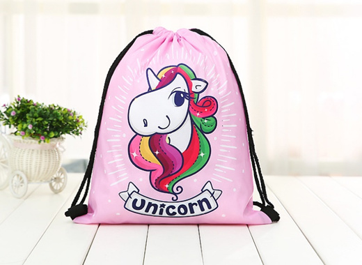 unicorn drawstring backpack