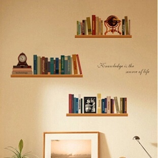 Qoo10 Book Bookshelf Wall Stickers Bedroom Bed Living Room Study