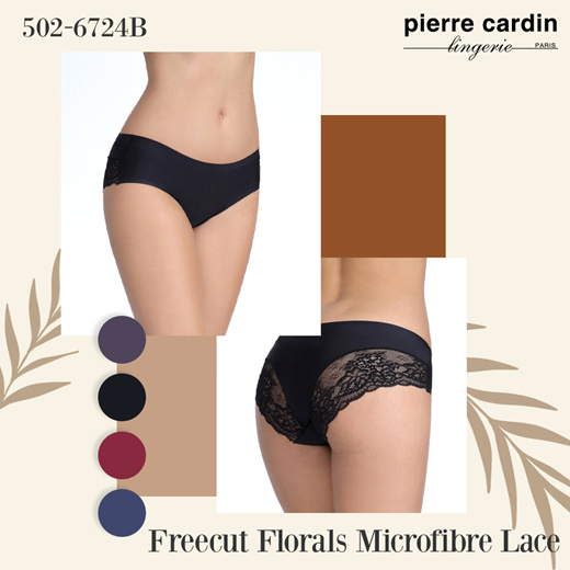 Qoo10 - NEW! Pierre Cardin Panty Freecut Florals Microfibre Lace Boxshorts  : Lingerie & Sleepwear