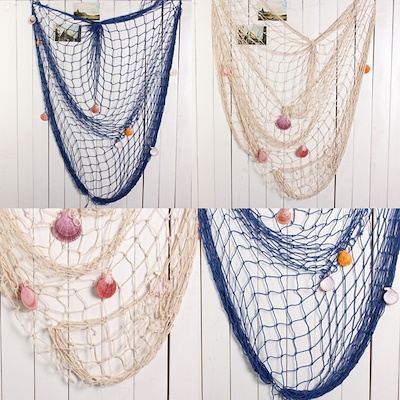 Qoo10 New Nautical Seaside Beach Decorative Fish Net Shells Home