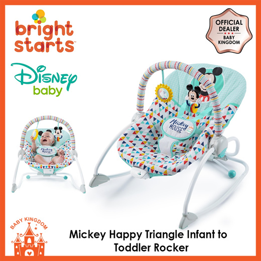 mickey mouse happy triangles infant to toddler rocker