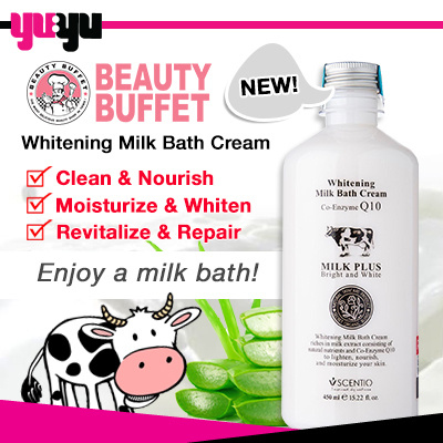 BEAUTY BUFFET Scentio Milk Plus Whitening Milk Bath Cream Co-Enzyme Q10 Brighten Nourish Deals for only S$19.9 instead of S$19.9