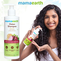 Mamaearth Onion Hair Fall Shampoo for Hair Growth  Hair Fall Control with Onion Oil  Plant Keratin